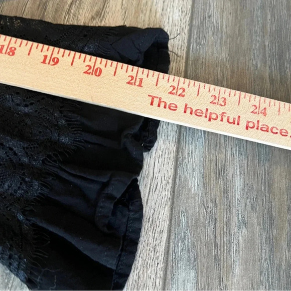 FRANCESCA'S Bird Cage Label Long Sleeve with Lace Black Lined Dress Size Medium - Picture 8 of 10